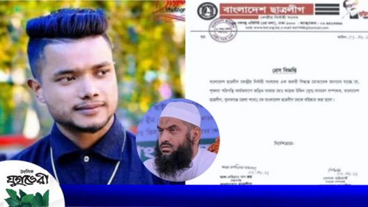 মামুনুল হ‌কের প‌ক্ষে স্ট্যাটাস : পদ গেলো ছাত্রলীগ নেতার!