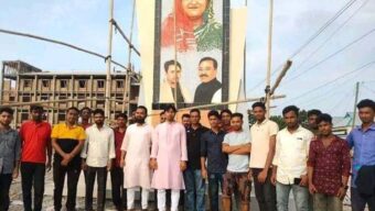 মধ্যনগরে বঙ্গবন্ধুর ম্যুরালে মোয়াজ্জেম এমপির ছবি : অপসারণে উচ্চ আদালতের নির্দেশ