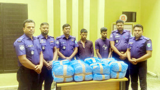 কুলাউড়ায় ৪১ কেজি গাঁজাসহ শালা-দুলাভাই গ্রেপ্তার