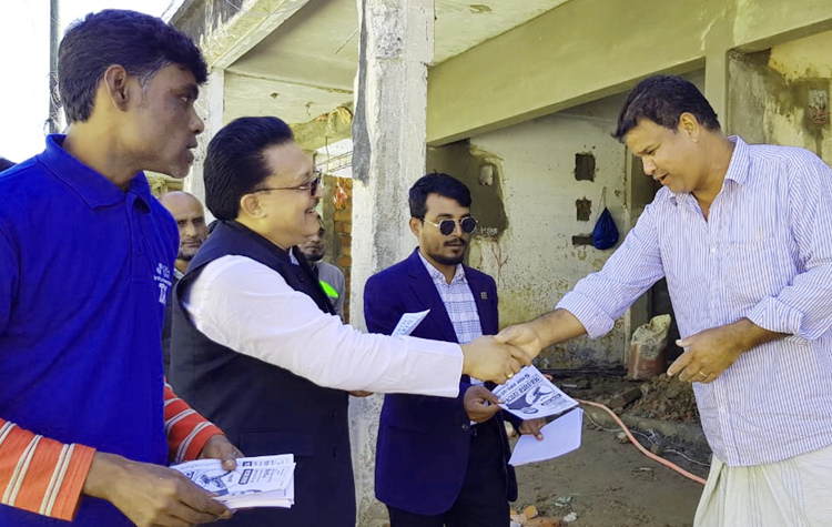 গোলাপগঞ্জের ঢাকাদক্ষিণে স্বতন্ত্র প্রার্থী সরওয়ার হোসেনের গণসংযোগ