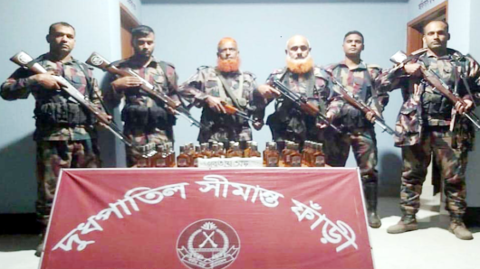 হবিগঞ্জে ৫ দিনে বিজিবির অ ভি যা নে ১০ লক্ষাধিক টাকার মাদক উদ্ধার